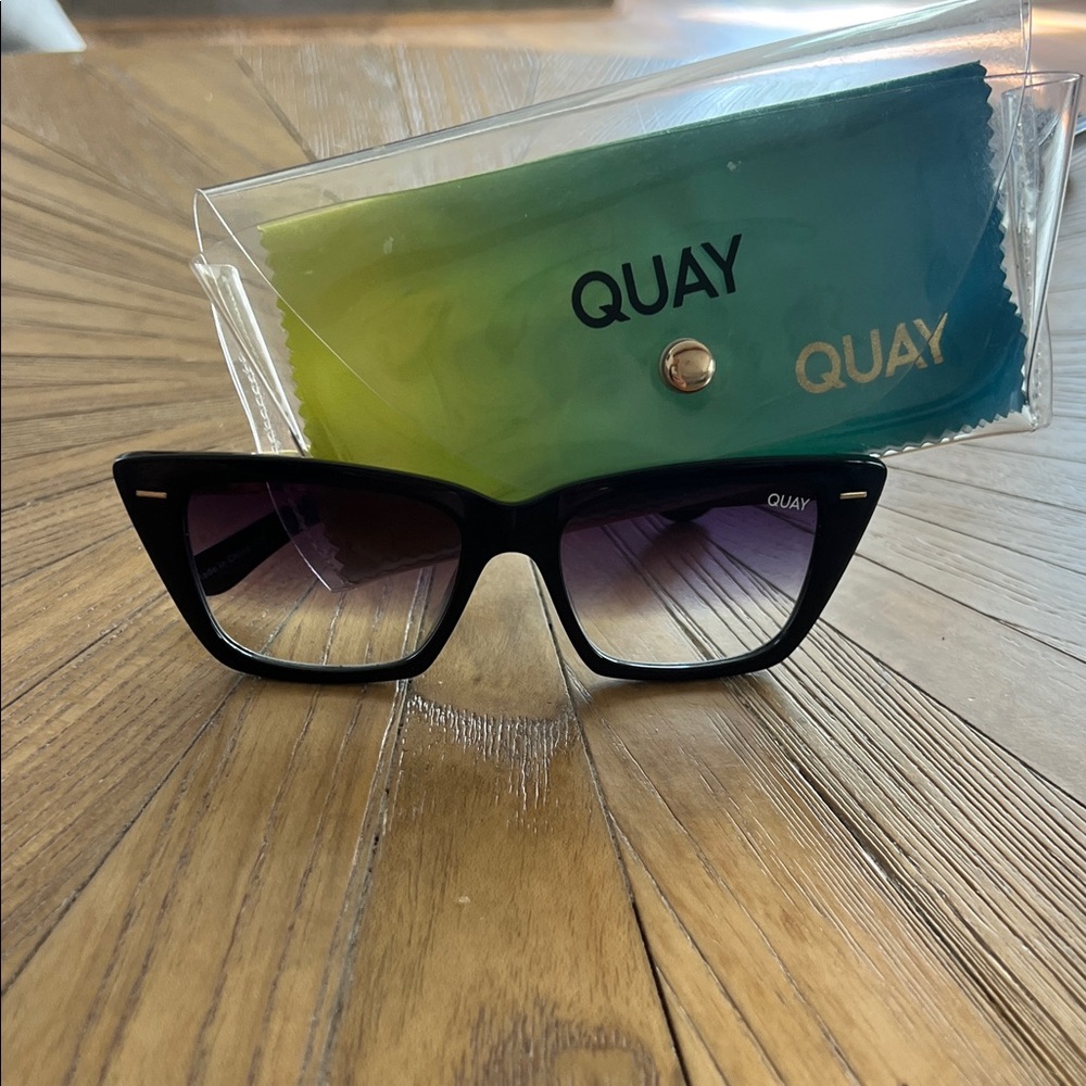 Quay Black Cat-Eye Sunglasses